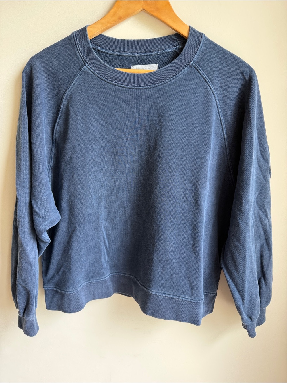 Outerknown Luella Organic Cotton Crewneck Sweatshirt Garment Dyed Womens L